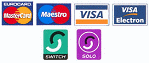 We accept Visa, Mastercard, Switch, Maestro, Solo